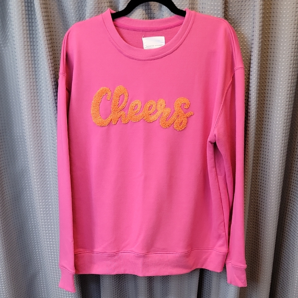 Panache Apparel CHEERS Chenille Sweatshirt Size XL